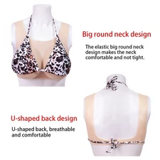 SilkEase Fake Boobs Silicone Breast Forms Back Hollow Crossdresser Drag Queen