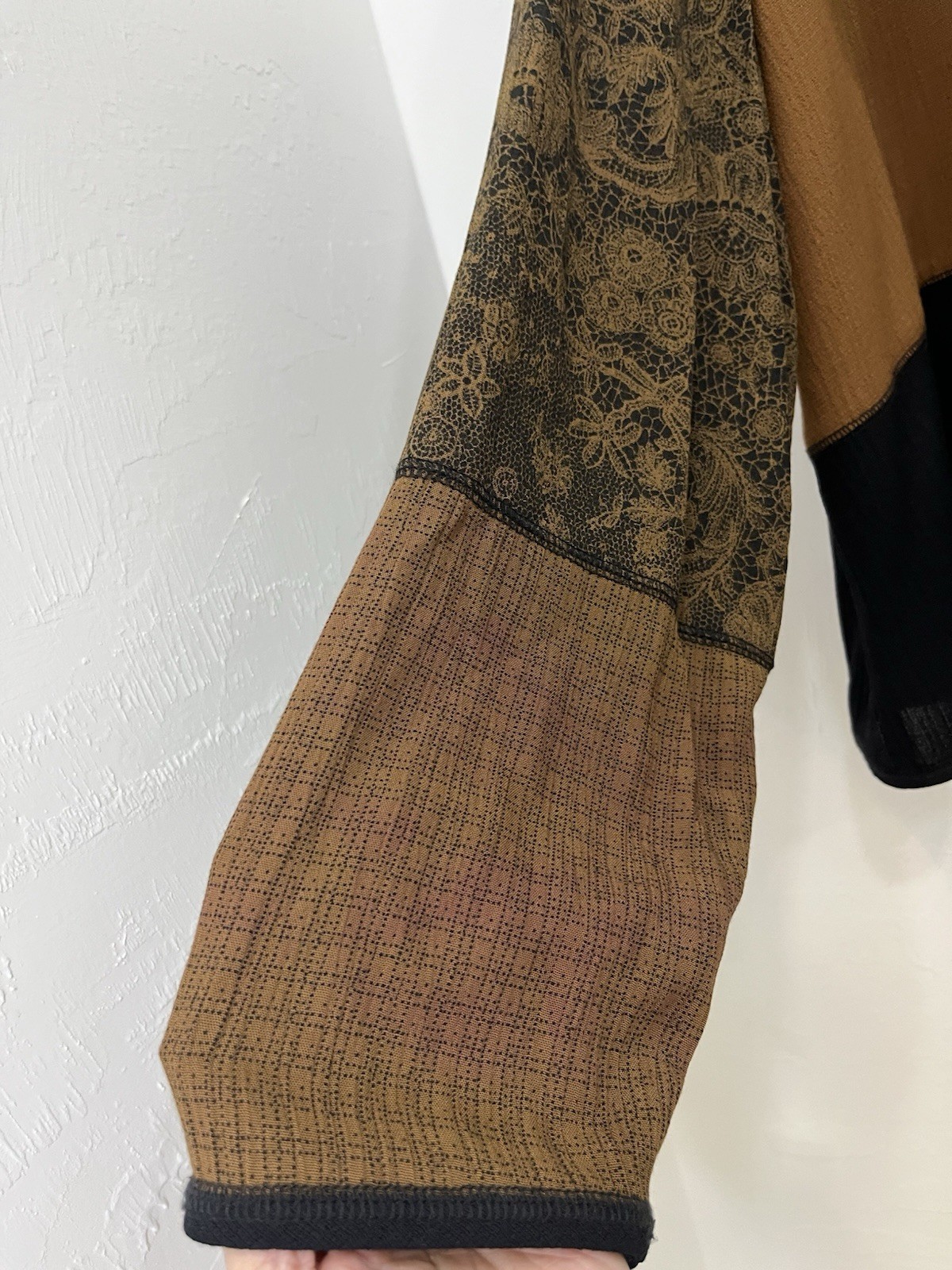 Koret Petites XL Patchwork Jacket Brown Black Flo… - image 12