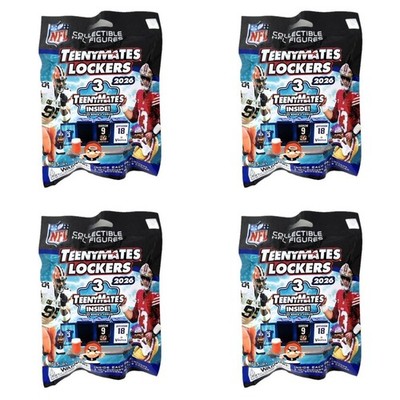 TeenyMates NFL Lockers 2026 Series 14 Players Mini Figures - Lot of 4 Blind Bags
