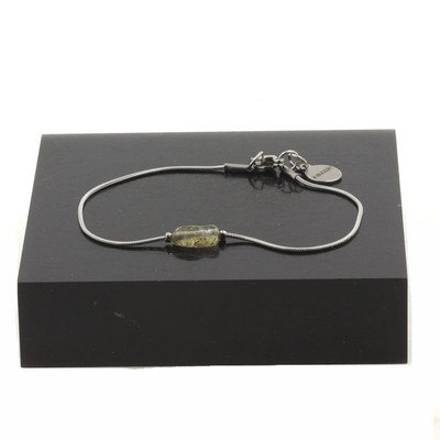 Mineralien Und Edelsteine. Armband Aus Edelstahl Mit 1 Quarzperle Tou