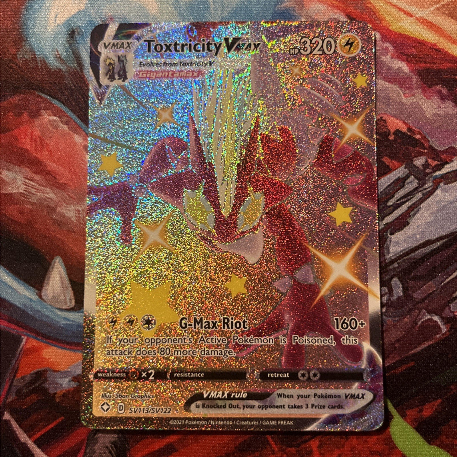 Toxtricity VMAX Shiny Holo Rare Shining Fates: Shiny Vault SV113/SV122 NM