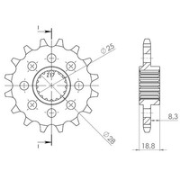 Ritzel P520 - Z16 (DIS.61601) Aprilia 1000 ETV Caponord / ABS 0