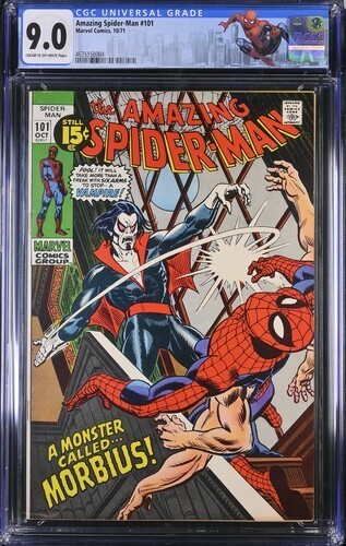 Amazing Spider-Man #101 ~ CGC 9.0 ~ 1971 ~ First Appearance of Morbius
