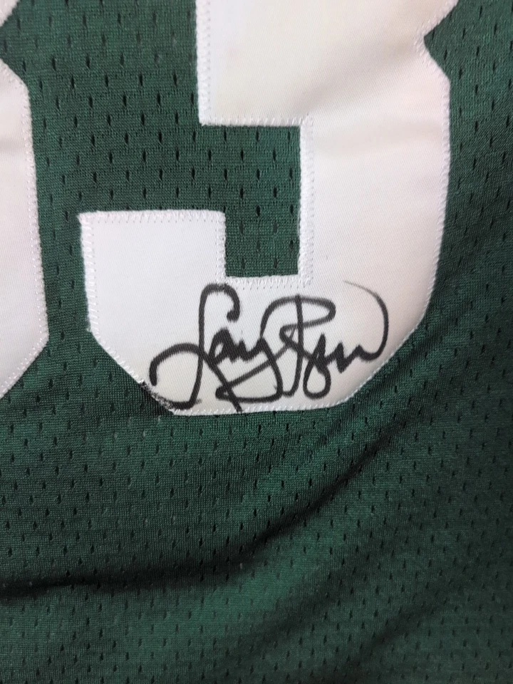 Framed Autographed/Signed Larry Bird 26x29 Boston Green Jersey PSA/DNA COA - Image 3 of 3