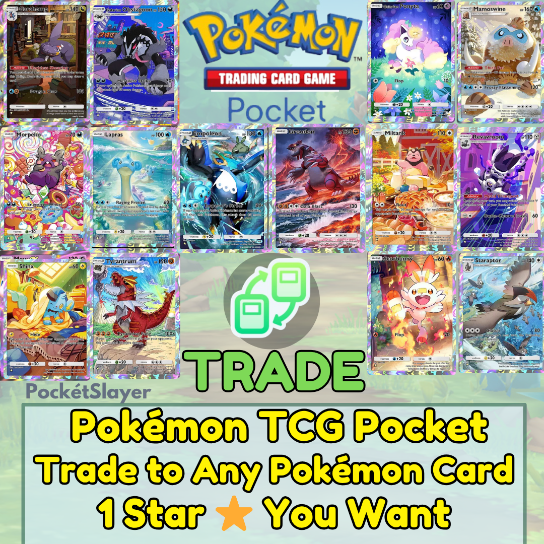 DIGITAL] Pokemon TCG Pocket Trading Trade to any 1 Star Card Pokemon  you  want | eBay