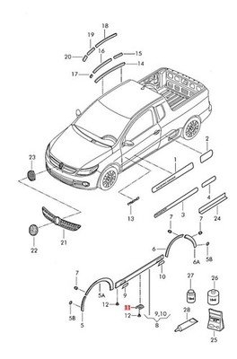 Genuine VW Polo Derby Vento-IND Vento Classic-IND Vivo Adapter 6Q0853493A