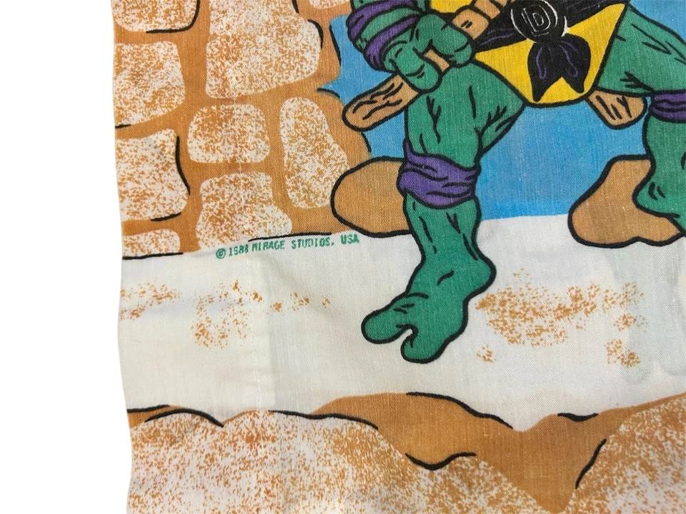 Vintage 1988 Mirage Studios TMNT Teenage Mutant Ninja Turtles Pillow Case - Image 2 of 2
