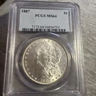 1887 Morgan Silver Dollar MS64 PCGS