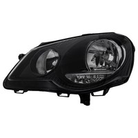 Scheinwerfer Frontscheinwerfer Links Schwarz H1/H7 FüR VW Polo 9N_