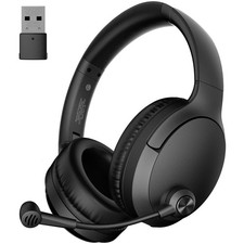 Wireless Bluetooth 5.3 Headset with Microphone AI Noise Cancelling For Phones PC