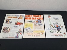 3 Vintage 1945 1946 TEXACO HAVOLINE GAS & OIL Print Ads Magazine Ads