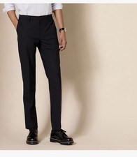 Men’s Black Amazon Essentials Slim Fit Wrinkle Resistant Stretch Pant 33x34 NWT