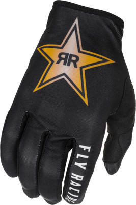 Fly Racing Lite Rockstar Riding Gloves Black Gold Motocross MX/ATV/MTB Off-Road