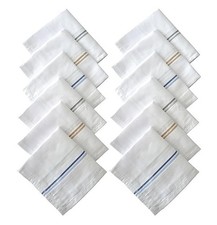 Cotton Premium Collection Casual Style Handkerchief Hanky For Men Pack Of 12 Pcs