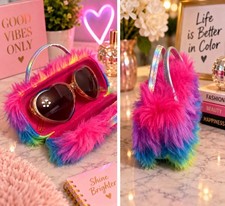 Girls Sunglasses  Case Purse Set Wonder Nation Sparkle Sequin Multicolor