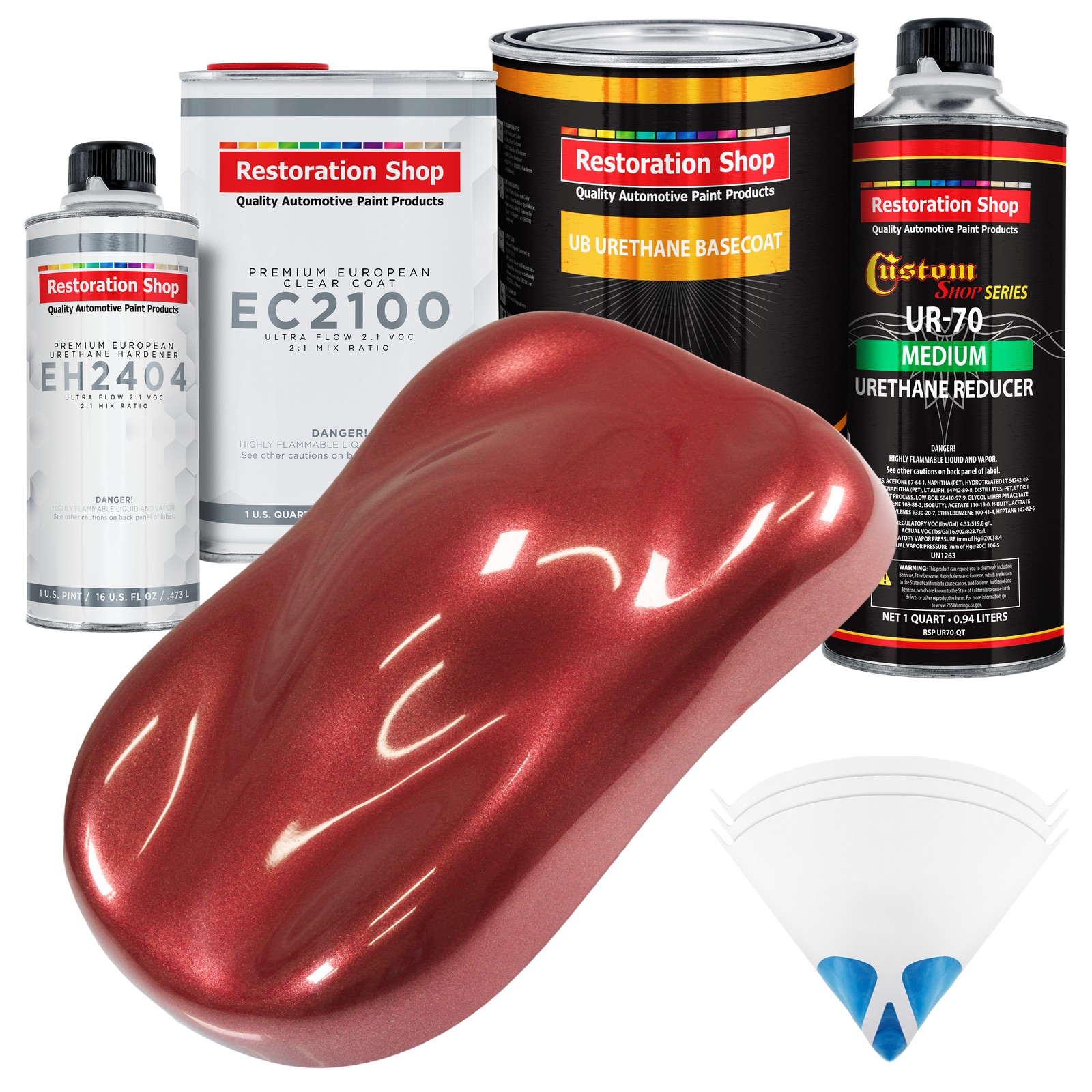 Firemist Red Urethane Basecoat Quart Kit with European Clear Coat