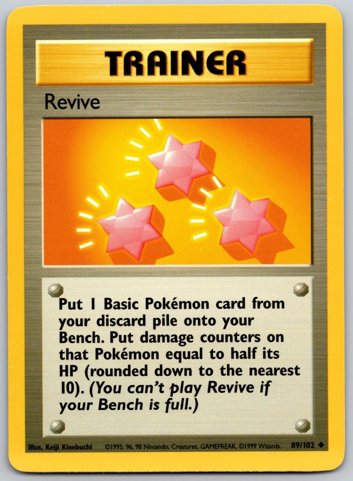 Revive 89/102 Uncommon Base Set Unlimited Pokemon Lightly Played