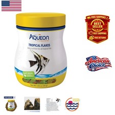 Natural Tropical Fish Food Flakes - 1.02 oz - Nutrient-Rich Flakes for All Fish