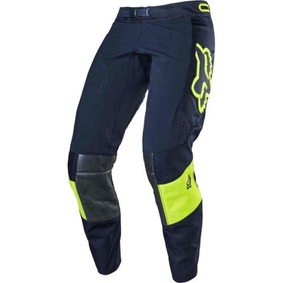 NO RESERVE Fox Racing Youth 360 Bann MX Motocross Pants - Navy/Neon Green - Y...