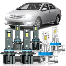 Fit for Toyota Corolla 2009-2013 Light Bulbs, High/Low Beam Fog Light Bulbs C...