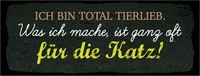 Holzschild 10X27 Cm Ich Bin Total Tierlieb Deko Geschenk Schild