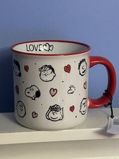Peanuts Valentine's Day Coffee Mug Snoopy Charlie Sally Linus Lucy Franklin