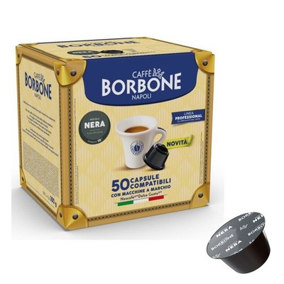 Caffè Borbone Kompatibel Nescafé Dolce Gusto 50 Kapseln Mischung Schwarz