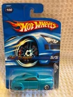 2005 Hot Wheels Teal Tail Dragger Red Lines #5/5 1:64