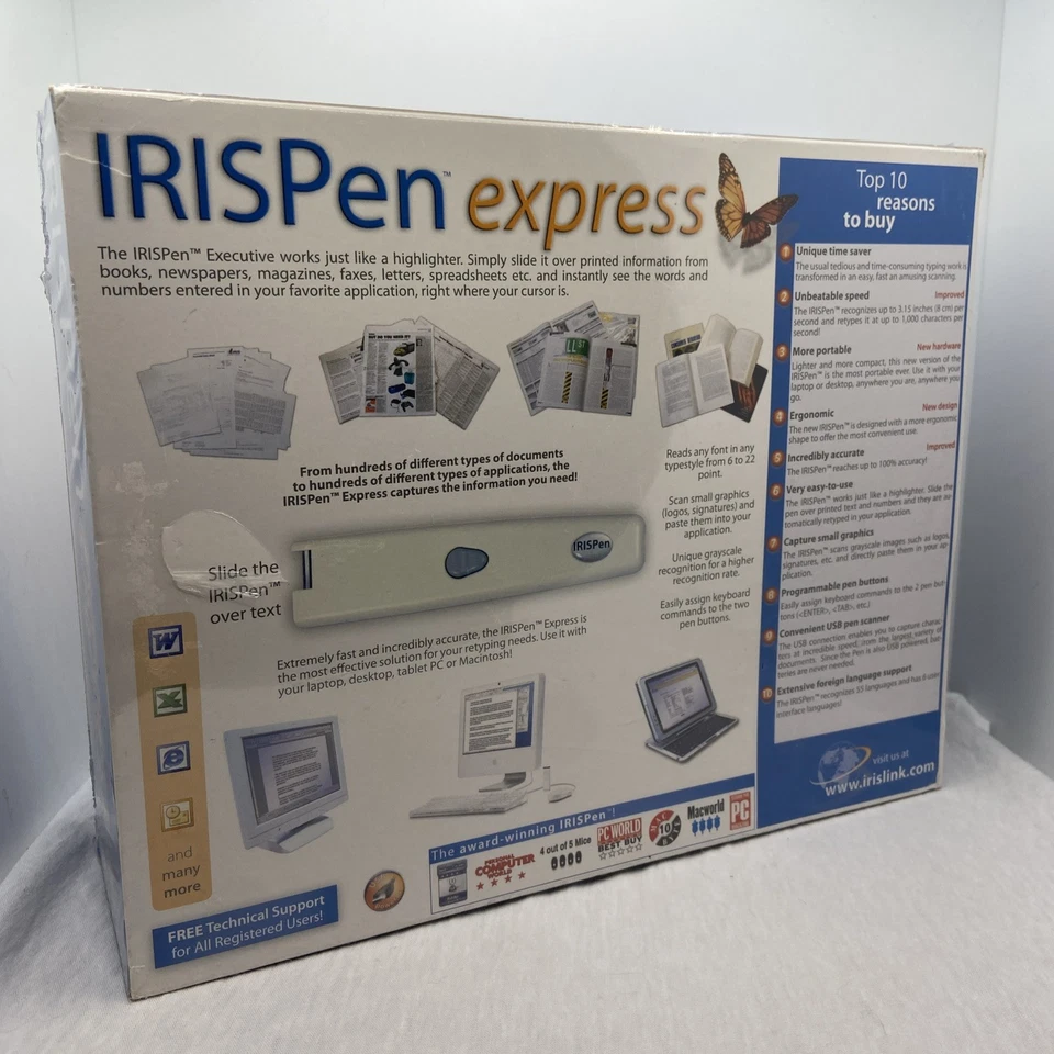 IRIS Pen Express Handheld Pen Text Recognition Scanner for Windows and Mac PC - Image 2 of 4