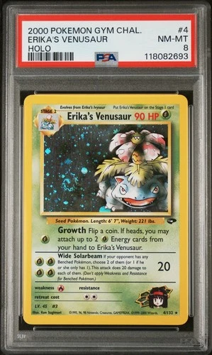 PSA 8 ERIKA'S VENUSAUR GYM CHALLENGE HOLO #4 (2693)