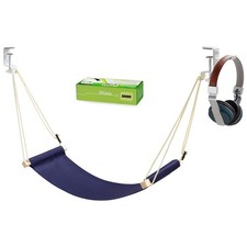 iMissiu Adjustable Office Foot Rest | Portable Under Desk Hammock with Headphone