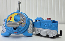 HTF GeoTrax RC Train Blue Bull Toughest Team Train with Remote - Works!