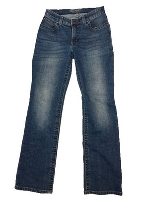 Wrangler Jeans Womens Size 36 Blue Willow Rider Mid Rise Straight Chevron Pocket