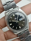Vintage Seiko 5 Automatic 7009-8210 Black Dial Day/Date Men's Wrist Watch