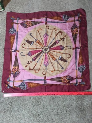 Blumarine Silk Scarf 33/33 inch Umbrella Designs Amazing Colors
