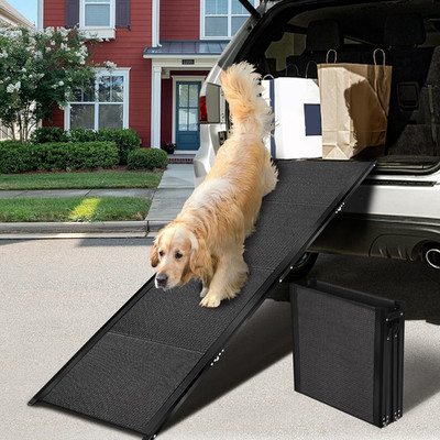 71 L*19.7 W Extra Wide & Long Dog Ramp for Car Truck SUV, Portable Folding Pet R