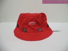Small Tear-Triangle Sport Headwear Youth Bucket Hat Embroidered Animals Red