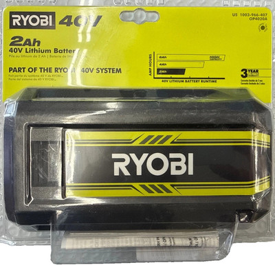 Ryobi OP40204 40V 2.0 Ah Lithium-Ion Battery OP4020A New FAST FREE SHIPPING!!!