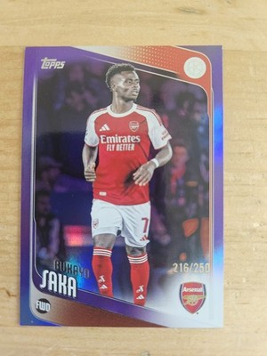 Bukayo Saka /250 Purple #12 2025-2026 Topps UEFA Arsenal FC