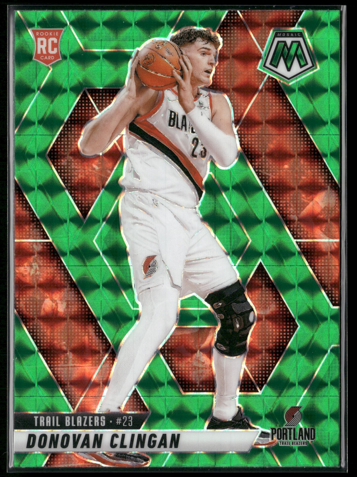 2024-25 Panini Mosaic #246 Donovan Clingan Green Mosaic