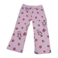 Strawberry Shortcake Pink Lounge Jogger Fleece Pants XXL 2025 Y2K Kawaii Cartoon