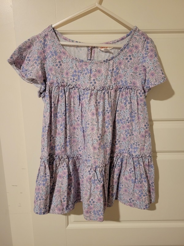 Cat & Jack Floral Print Girl's Top Size Large (10/12)