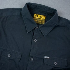 Dixxon Black Short Sleeve Button Up Shirt Form Function Mens L Workwear Utility