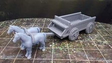 Horse & Wagon Cart Set 28mm Scale Fantasy Sca...