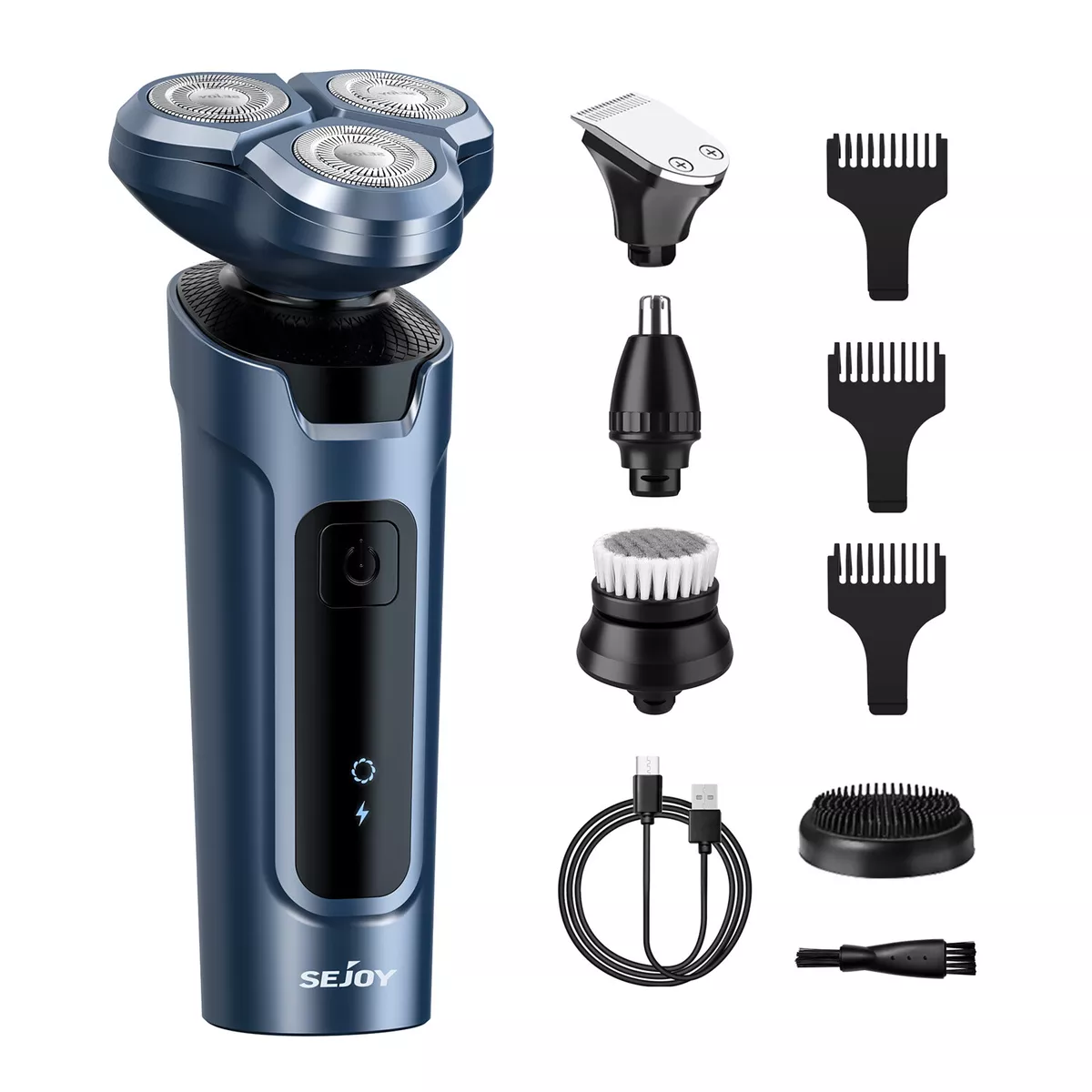 Electric Razor for Men Rotary Shaver 5 IN 1 Dry Wet Waterproof USB