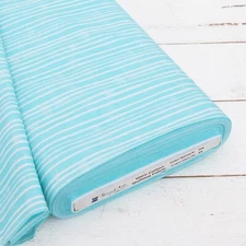 Threadart Cotton Quilting Fabric By The Yard - Vintage - Lt. Aqua Stripe