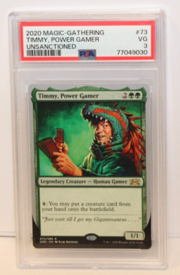 mtg timmy cards 2020 Magic The Gathering TIMMY, Power Gamer Unsanctioned (UND) #73 PSA 3 VG
