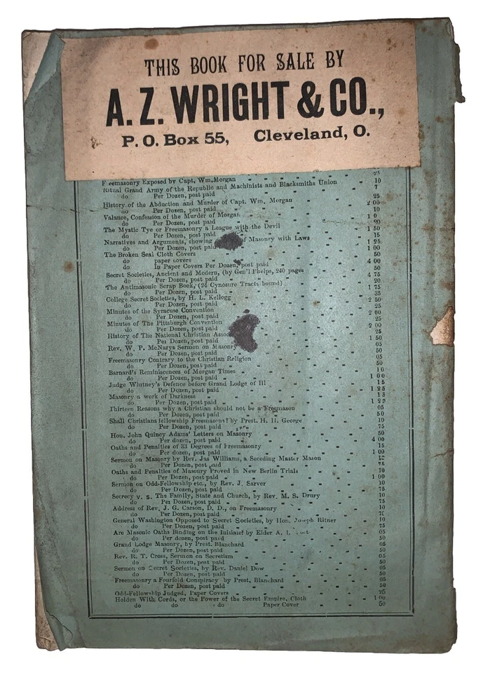 c. 1875, 1st, EXPOSITION OF THE GRANGE, ORDER OF PATRONS OF HUSBANDRY, RITUALS - Image 3 of 4