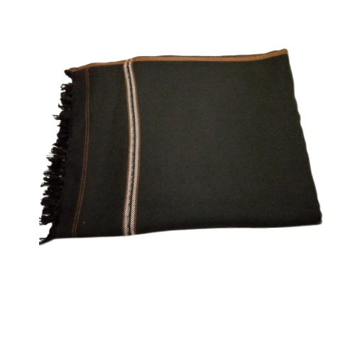 Afghan Patoo Blanket wool Shawl Patu Long Scarf Wrap Pashtun Thick Mens Black 2