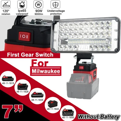 Wireless LED Work Light for Milwaukee M18 18V Battery Cordless Outdoor Lamp